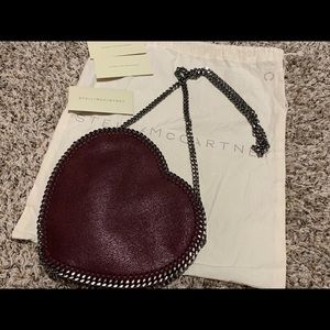 Stella McCartney Falabella heart bag in burgundy